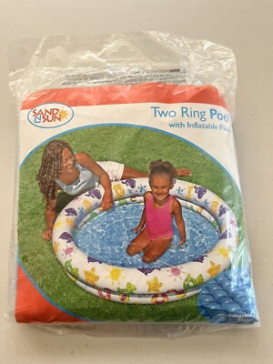 Sand N Sun Two Ring Kids Pool With Inflatable Floor BRAND NEW NWT