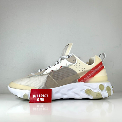 Nike React Element 87 Sail Light Bone 2018 - Size 8.5 - AQ1090 100