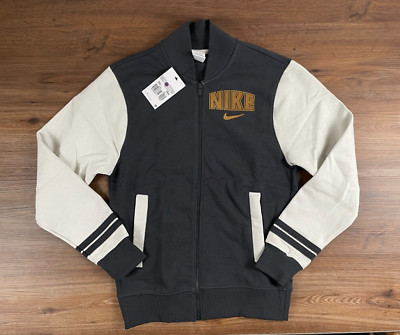 Nike Retro Fleece Varsity College Jacket Grau Gr. XS,L NEU FD0479 070