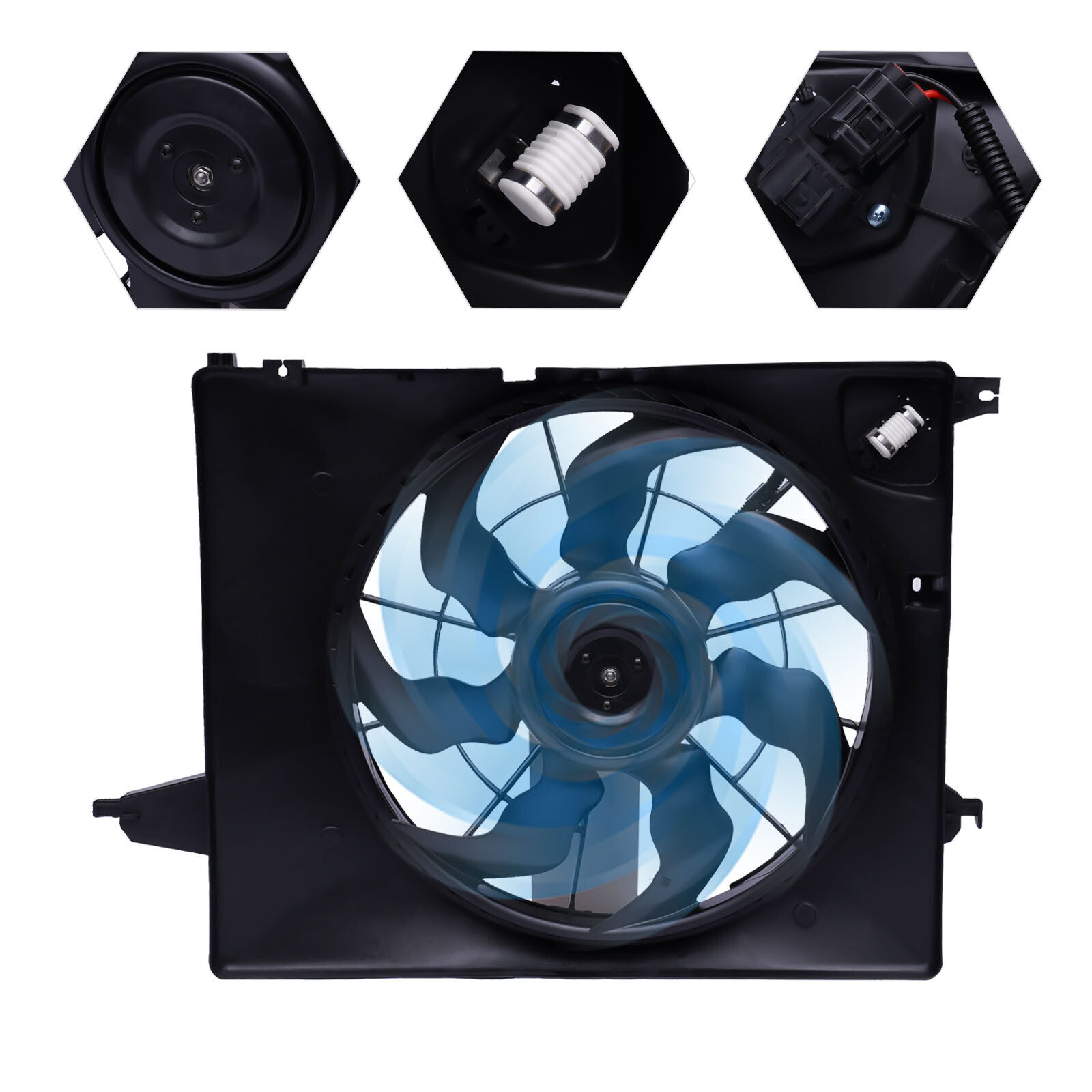 Radiator Cooling Fan Fits 2010-2012 Hyundai Santa Fe 2011 2012 2013 Kia Sorento