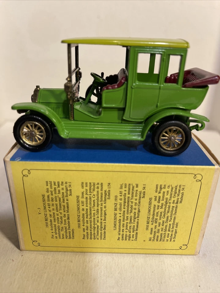 vintage 1965 matchbox Models of Yesteryear 1910 Benz Limousine Y-3 Green Variant - Image 3 of 4