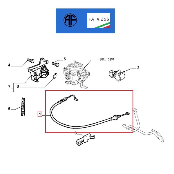 Gaszugkabel Fiat Panda AF FüR 7724754-image