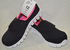 S Sport Designed by Skechers Toddler Girl's Slip on Black Sneakers - Sizes 5/6/7