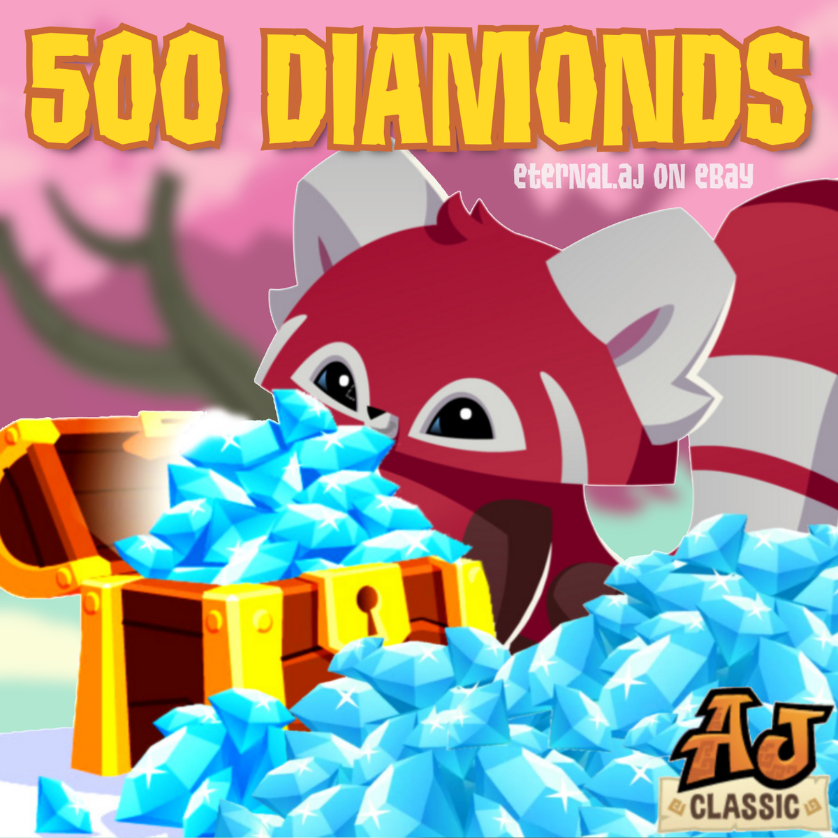 Animal Jam Classic AJC 500 Diamonds (READ DESCRIPTION BEFORE