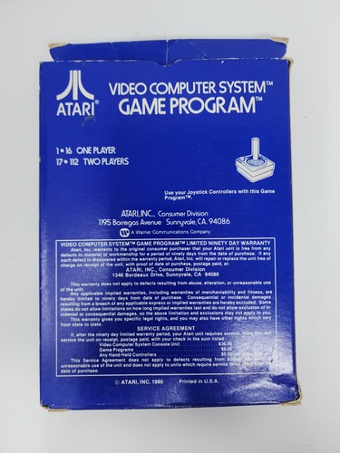 Vintage 1980 Atari Space Invaders Video Game in Box w/ Instructions Tested - Picture 5 of 5
