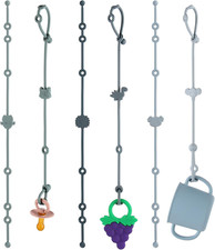 6-Pack Baby Toy Straps, Silicone High Chair  Stroller Straps, Toddler Bottle 