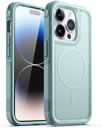 Case for iPhone 14 Pro 6.1-Inch Compatible with MagSafe, Heavy Duty Dual-Layer R