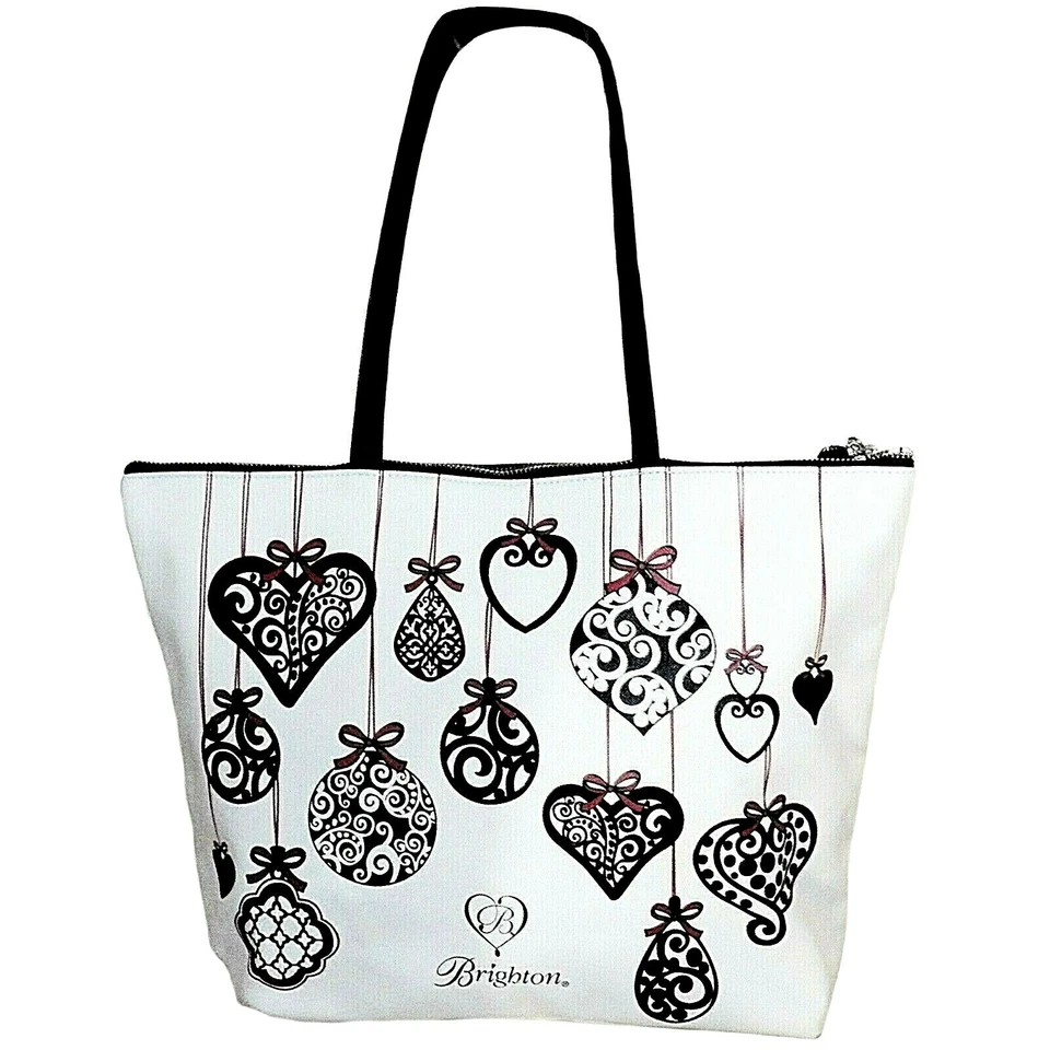 Sac Tote En Similicuir Saffino Brighton Christmas Ornaments Love Notes Retraité - Photo 1/4