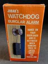 Vintage Jobar's Watchdog Burglar Alarm Hang On Door Home Dorm Travel Hotel Room