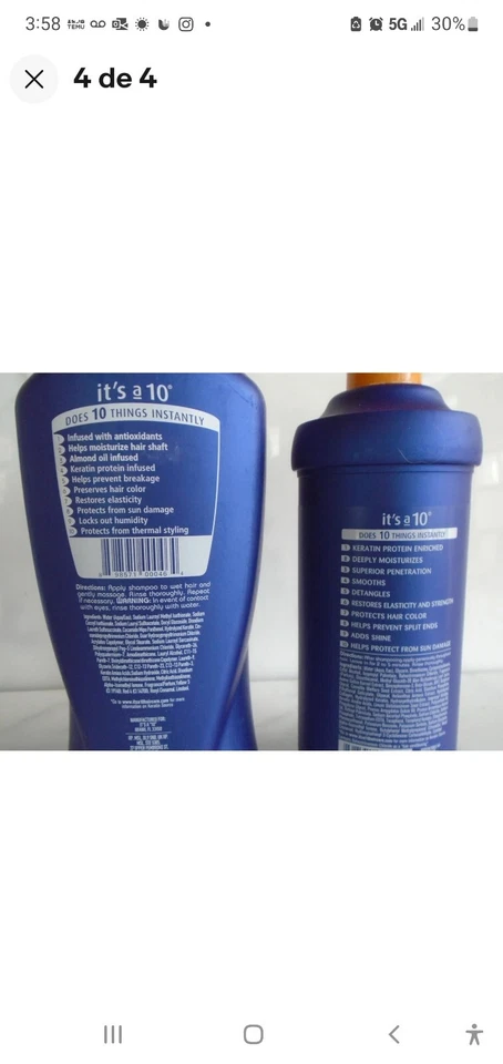 It's A 10 Miracle Shampoo Plus Champú de Queratina 33.8oz - Acondicionador Profundo 17oz DUO Foto 3 de 3