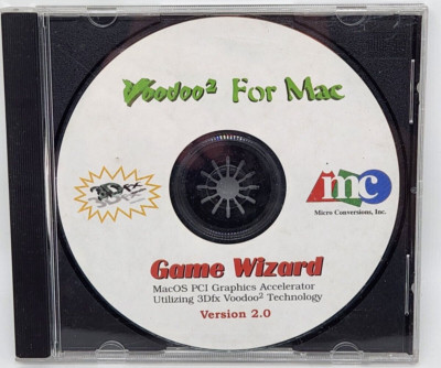 3DFX VOODOO2 INSTALL DISC PCI GAME WIZARD MAC VERSION 2.0 GRAPHICS ACCELERATOR