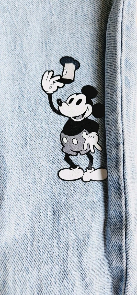 Disney Mickey Mouse Jeans Womens Size 1 Blue Denim Steamboat