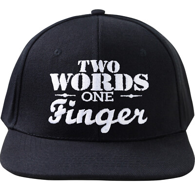 Snapback verstellbare Kappe | Cap mit Spruch ''Two words - one finger'' | unisex 