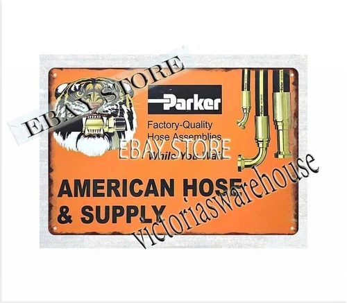 Parker American Hose Supply metal tin sign laser lodge cafe plaques