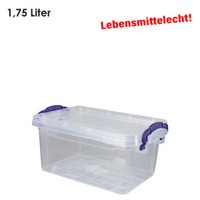 Multibox Lagerbox Aufbewahrungsbox Mit Deckel & Griffen Lebensmittelecht / 1,75L
