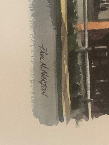 Paul N. Norton watercolor print Masonic Temple 18x24 Davenport Iowa - Picture 7 of 7