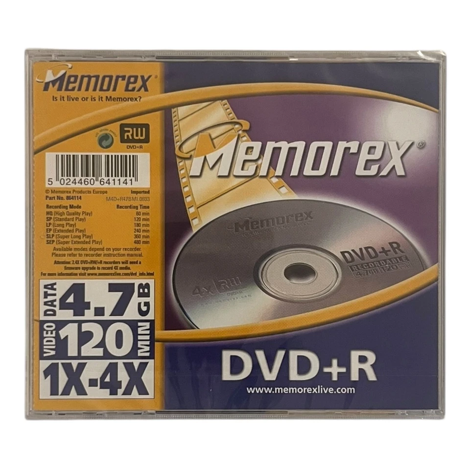 Memorex DVD+R Rohling 4.7GB 120min 1 Stück NEU & OVP - Bild 2 von 2