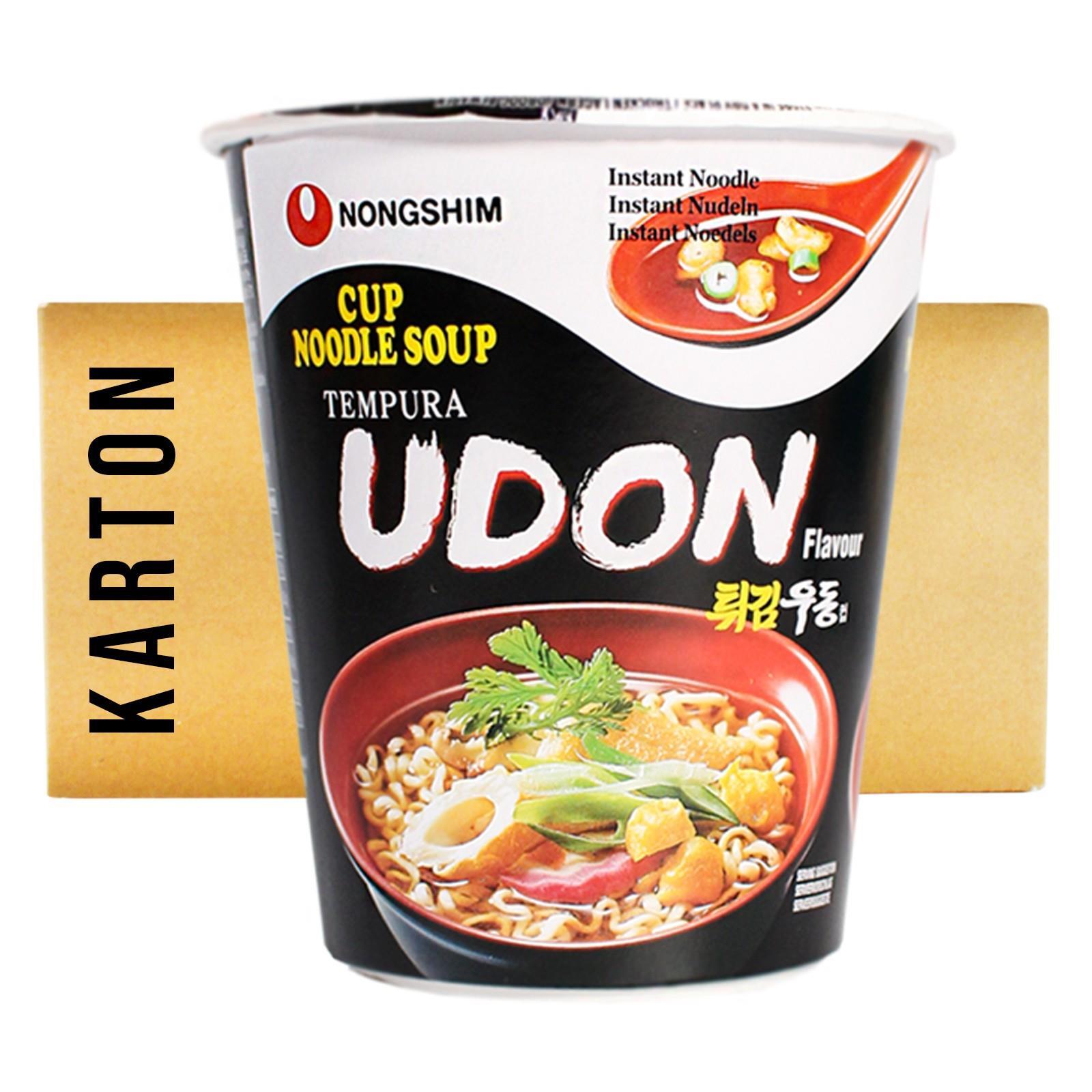 Nong Shim Instantnudeln Udon Tempura Geschmack 12x62g Nudelsuppe Nudelsuppen