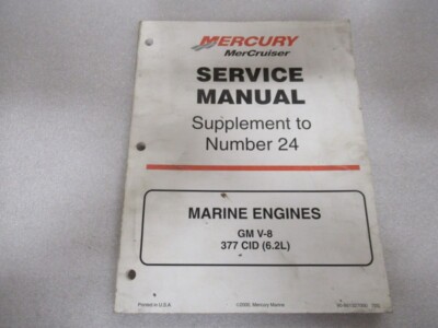 2000 Mercury Marine Engines GM V-8 Supplement to #24 Service Manual 90-861327000
