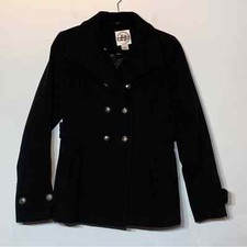Euc Double Breasted Black Navy Pea Coat