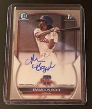 2023 Bowman Chrome Prospects Auto CPA-EB Emaarion Boyd 1st - Phillies
