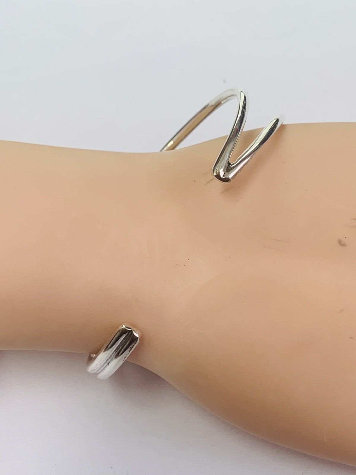 STUNNING SOLID SILVER DESIGNER STYLE LARGE SINGLE… - image 11