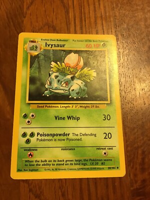 Ivysaur Pokemon Card 60Hp 30/102 | eBay