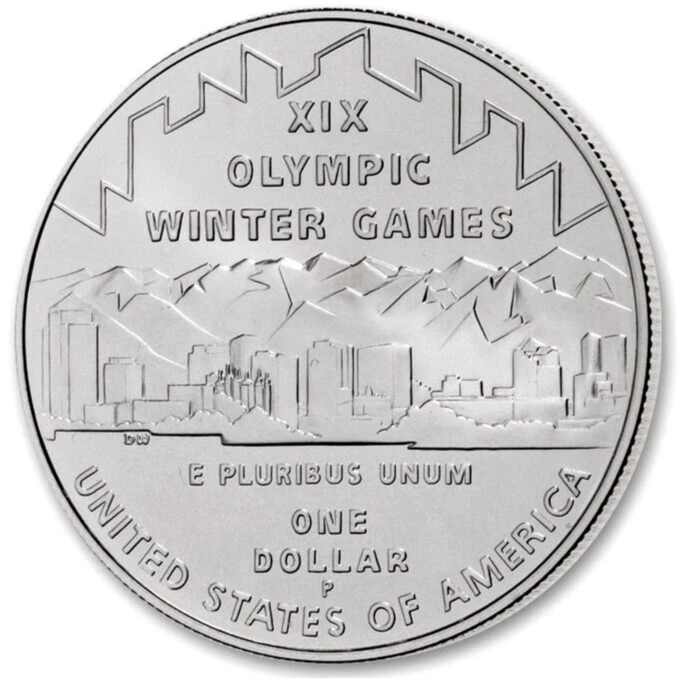 (1) 2002 P Salt Lake Winter Olympic Games Silver $1 Dollar MS/UNC Coin wBox& COA - Image 3 of 4