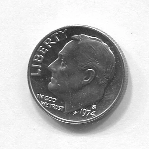1974-S PROOF ROOSEVELT DIME (V831)