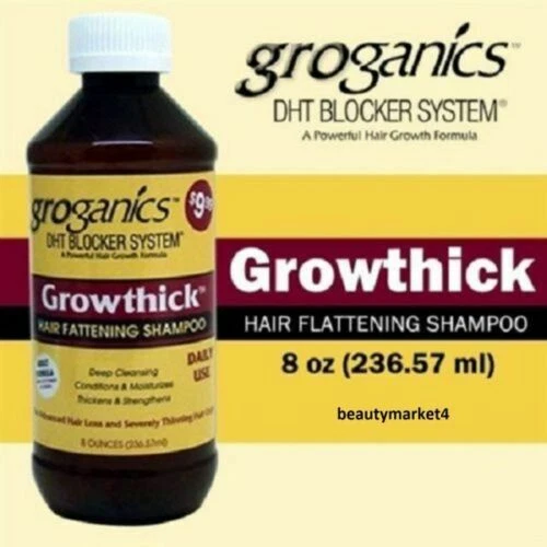 Champú engorde de cabello Groganics Growthick nuevo embalaje 236,57 ml Foto 4 de 4