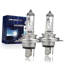 Halogen Headlight Bulb, H4 12V 60/55W 4300K High/Low Beam Warm White 9003/H4