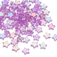 PATIKIL 11mm Crystal Star Beads, 100 Pcs Star Acrylic Spacers Bead Charm Pend...