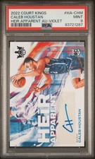 2022 Panini Court Kings Heir Apparent Violet Caleb Houstan Rookie Auto /49 PSA 9