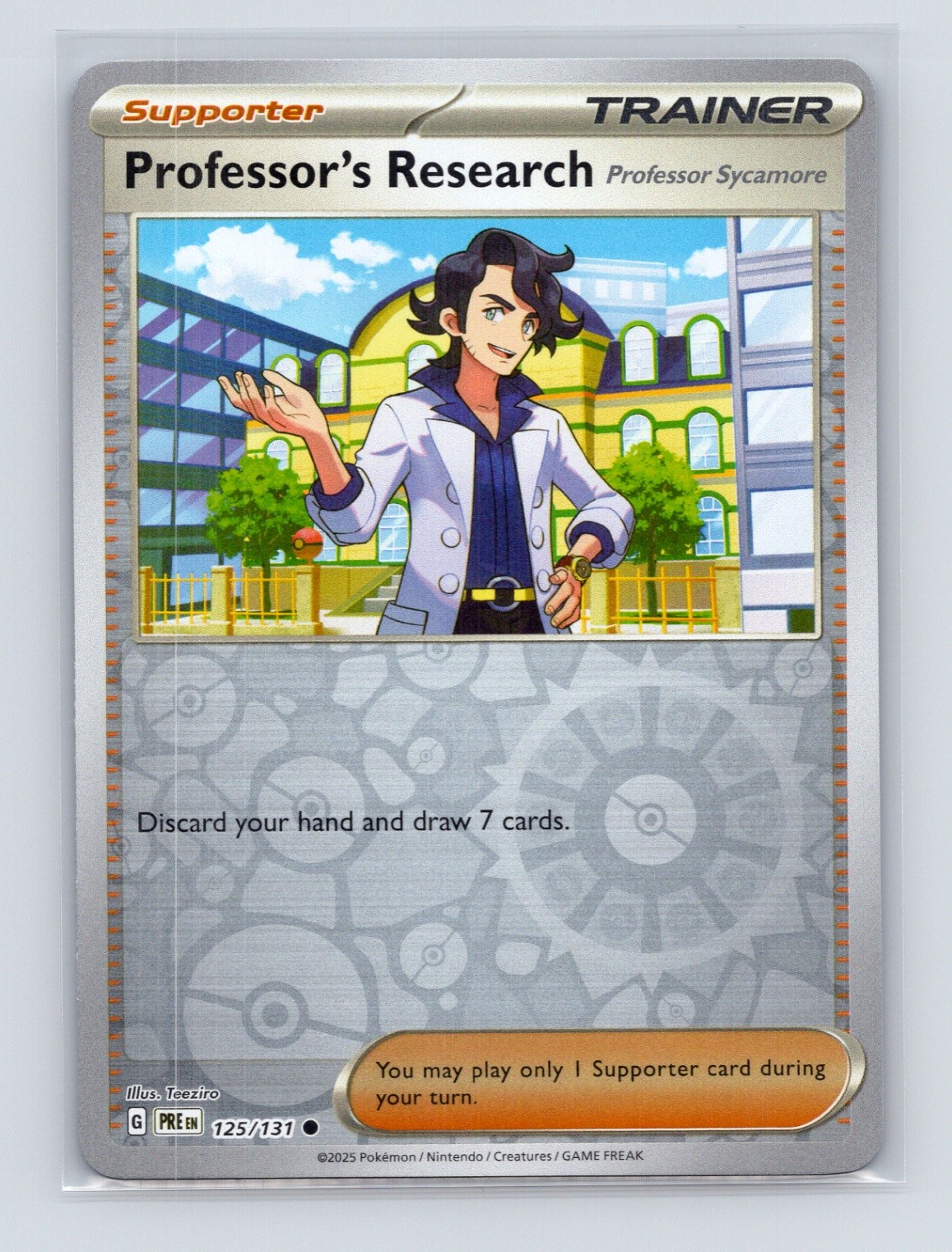 Pokémon TCG Professor's Research 125/131 Prismatic Evolutions Reverse Holo NM