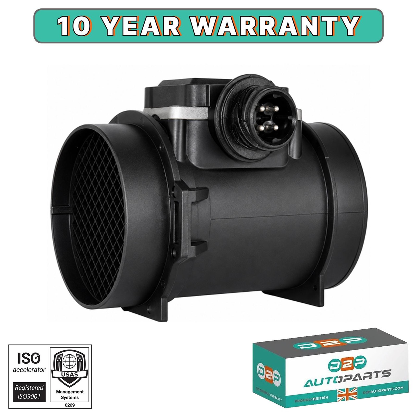 MASS AIR FLOW MAF SENSOR 4-PIN FOR BMW E36 E38 E39 323i 328i 523i 528i M3 728i