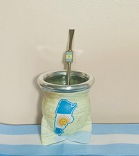 Mate cup yerba argentino - Argentina  bombilla straw Argentina