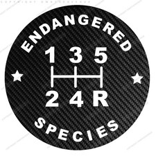 Endangered Species Manual Transmission Stick Shift Jdm Carbon Fiber Sticker