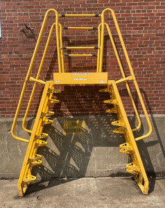 VESTIL COLA-6-68-32 STEEL 20-STEP ALTERNATING CROSSOVER LADDER for CONVEYOR