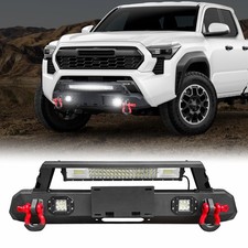 For 2016-2022 Toyota Tacoma Steel Front Bumper Wwinch Platelightsd-rings Kit For 2016-2022 Toyota Tacoma Steel Front Bumper Wwinch Platelightsd-rings Kit
