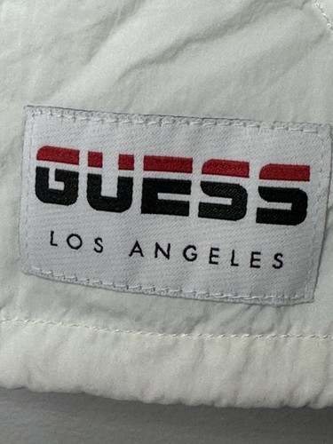 VTG Guess Windbreaker Jacket Womens Sz Medium Spellout Lightweight White - Picture 3 of 10