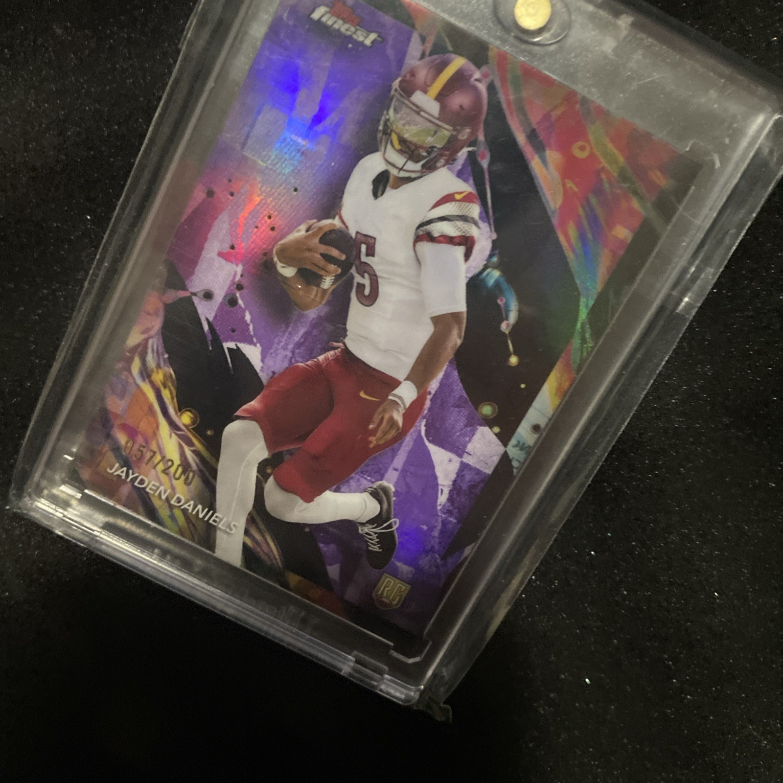 2024 Topps Finest Uncommon Purple Refractor 57/200 Jayden Daniels #167 Rookie RC