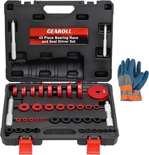 Bearing Press Kit 43PC Race Seal Driver Set with Punch Tool and Bearing Adapters