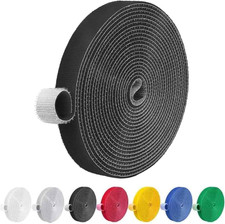 32FT Reusable Fastening Tape Cable Ties Double-Sided Hook-And-Loop Cable Managem