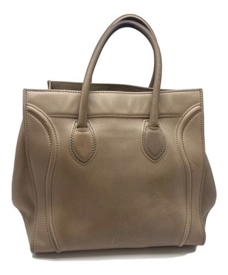 CELINE Luggage Phantom Tote Bag Beige Leder Damen Gebraucht