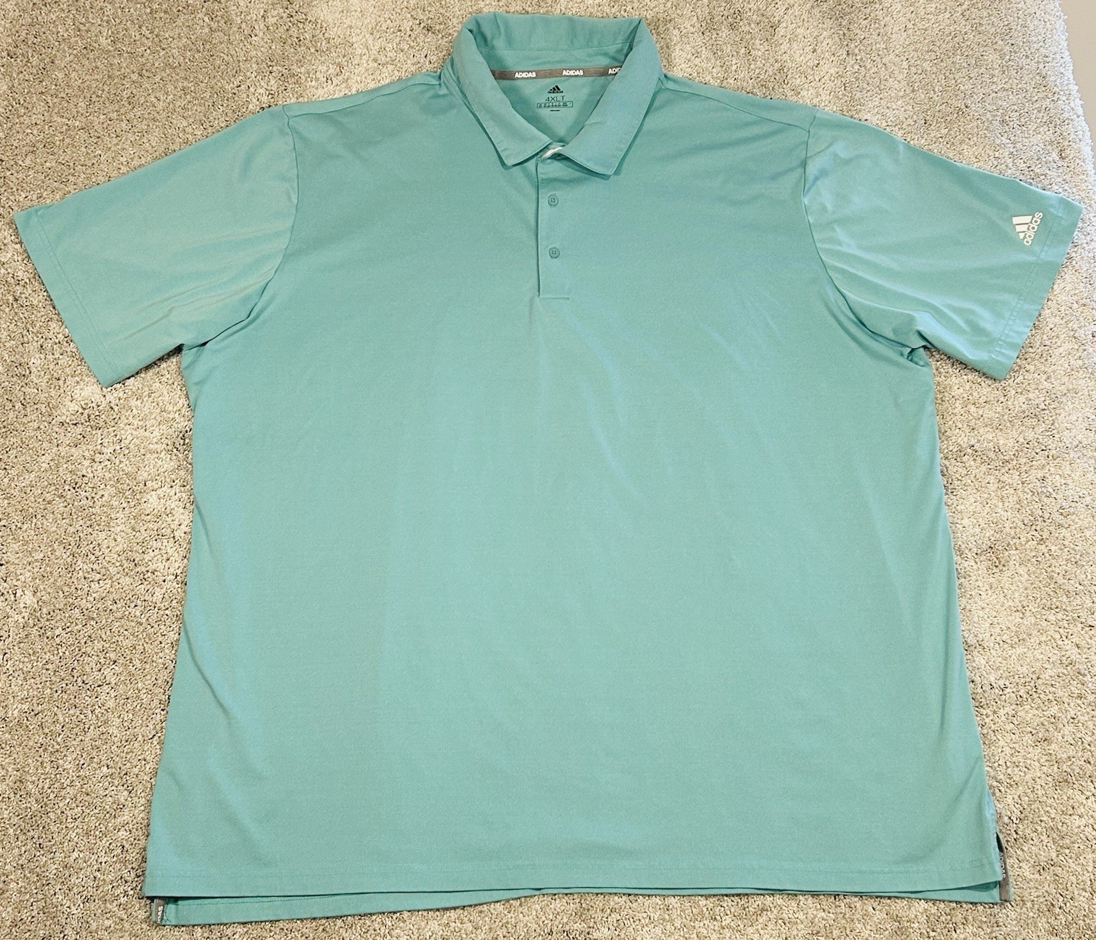 Lot Of 2 Adidas Golf Men's 4XLT Green Purple Short Sleeve Performance Polo Shirt thumbnail 2