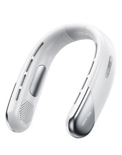 Bladeless Portable Neck Fan with 5 Speeds and LED Display - Rechargeable Blue 