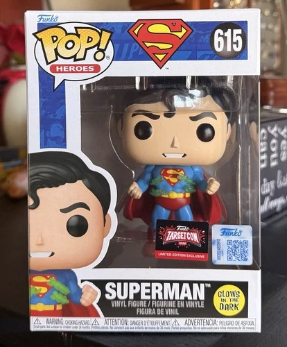 GITD Funko Pop Heroes: SUPERMAN (Breaking Chains) #615 Targetcon Exclusive