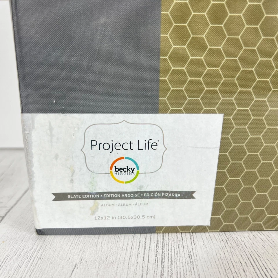 Libro de recortes Project Life de Becky Higgins 12x12 edición pizarra, patrón de panal Foto 2 de 4