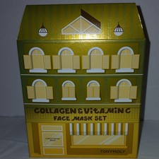 TONY MOLY Collagen Vitamin C House of Masks 6-Pack Face Mask Set NEW