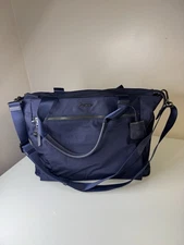 TUMI Voyageur MAUREN Navy Blue Travel Bag Tote Adjustable Shoulder Strap